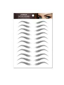 1/2 Pcs Natural-Looking Realistic BrownEyebrow Temporary TattooStickers - Easy ApplyDisposable - Brown - View 13
