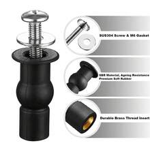 Set Baut Dudukan Toilet Universal 4 Buah – Baja Tahan Karat dengan Mur Ekspansi dan Sisipan Berulir untuk Pemasangan Tersembunyi, Kit Pengganti Pemasangan di Bagian Atas - beraneka warna - View 4