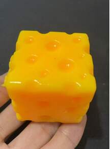 Juguete de estrés realista de queso grande para apretar, bola de tofu creativa de rebote lento, bola de alivio de presión portátil, regalo de broma divertido para adultos, juguete de apretar novedoso para adultos, regalo perfecto de cumpleaños o festivo, queso blando - Multicolor - Ver 12