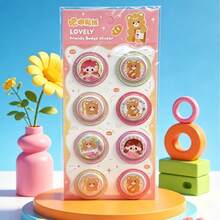 Highly Attractive Creative Badge Series Stickers, Decorative 3D Glitter Stickers For Kids Pencil Box And Phone Case DIY - Multicolor - View 6