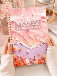 2027-2030 長期月曆計畫本，142頁，60個月週計畫月計畫筆記本，海洋波浪貝殼與海星封面，適用工作與居家，返校用品、辦公桌配件、居家必需品 - 均碼 - 查看 8