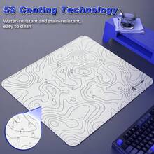 ATTACK SHARK CM02 ESports Gaming Mouse Pad, Water Resistant Coating Large Mouse Mat, Heavy Textured Smooth Control Surface, Non-Slip Rubber Base,Micro-Knit Stitched Edge - View 5