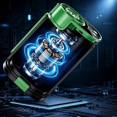 Tragbarer Ventilator mit Hüftclip für freihändiges Tragen, 5000 mAh Akku, LED-Anzeige, 199 Geschwindigkeitsstufen, bürstenloser Motor mit 18000 U/min, ideal für Outdoor-Aktivitäten, Camping, Angeln und Reisen