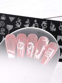 1pc Bohemian Nail Stamping Plate, Stainless Steel Nail Art Template ...