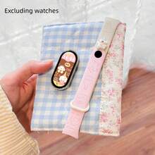 High Aesthetic Watch Band, Multi-Functional, Elegant, Durable, Exquisite Compact Cartoon Laser-Engraved Puppy Pattern Strap, Asymmetrical Design, Compatible With Xiaomi Band 10/9/8 Size, Quick-Release Buckle Design, Supports NFC Version Sharing, Sports Smart Couple Watch Band Accessory - Multicolor - View 10