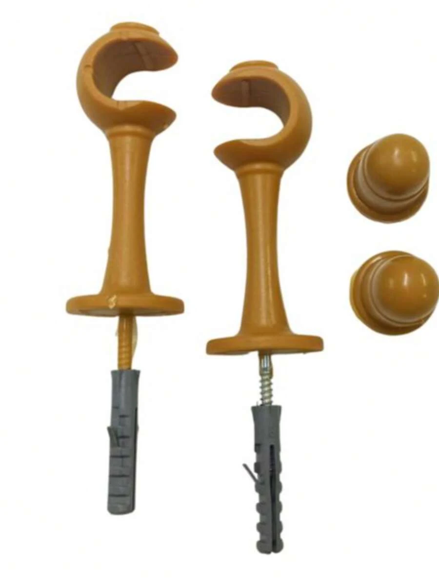 Kit With 6 Simple Curtain Rod Supports Pair With 19mm End - CEREZA - Ver 1