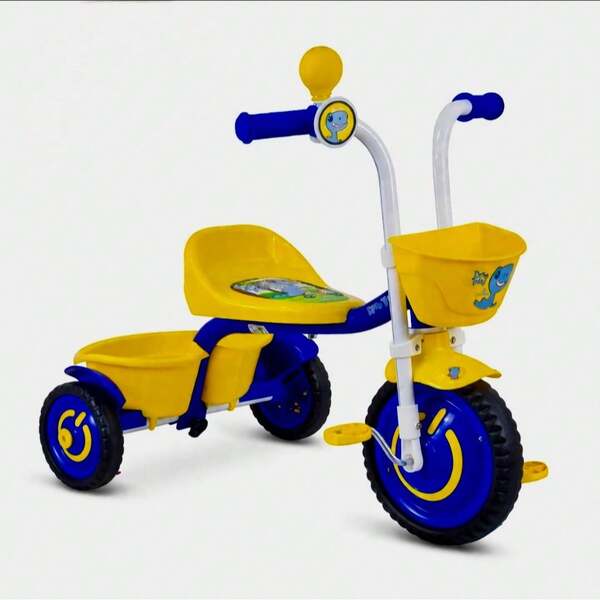 Triciclo Infantil Alumínio 3 rodas com cestinha traseira Menino