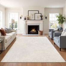Washable Area Rugs For Living Room Modern Beige Solid Color Soft Fluffy Rugs For Bedroom Non Slip Boho Accent Indoor Mat Floor Carpet Cover For Kids Room Dining Room Kitchen Office, 5x7, 6x9, 8x10, 9x12, 2x3, 3x5, 4x6 - 米色風扇 - 查看 11