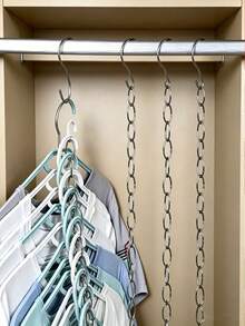 6/3/1pc Clothing Storage Hanger, Multi-Functional Large Capacity Coat Rack, Organizer Extra Long Style, Suitable For Wardrobe Storage, Perfect For Clothing Stores, Decorative Use, Space-Saving, Anti-Wrinkle Durable, Fully Assembled Hanger, Suitable For Storing Dresses, Suitable For Spring, Summer, Autumn, Winter Seasons, Minimalist Fashion Style - Multicolor - View 2