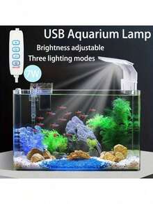 1件裝水族燈 水草燈 USB供電 10段亮度 3種照明模式 適用於淡水/海水魚缸 水族照明 水生植物與水下景觀 水族愛好者 - 彩色 - 查看 2