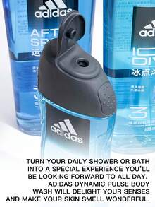 Adidas 3合1男士沐浴露 - 運動後舒緩/清涼/活力 250ml/600ml - 熱情250ml - 查看 3