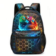 Mochila escolar para estudiantes - Mochila con patrón de videojuegos para adolescentes de escuela secundaria - Mochila casual de 16 pulgadas para videojuegos y viajes - Multicolor - Ver 12