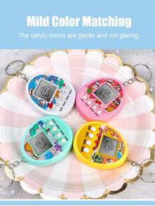 1pc Mini Virtual Electronic Pet Keychain Toy, Retro Handheld Pet Raising Game Machine, Feeding & Healing Game Mode, Portable Backpack Pendant, Educational Stress Relief Toy For Teens, Birthday Christmas Holiday Gift - View 12