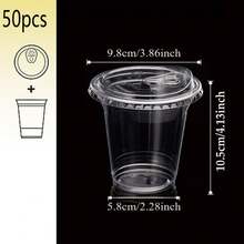 16oz/400ml Set Transparent Cup With Lid, Thickened Reusable Direct Drinking Lid Ice Cup, Smoothie Cup, Suitable For Cold Drinks, Juice And Milkshakes - Halloween/Christmas/Birthday Party Essential - Clear - View 20