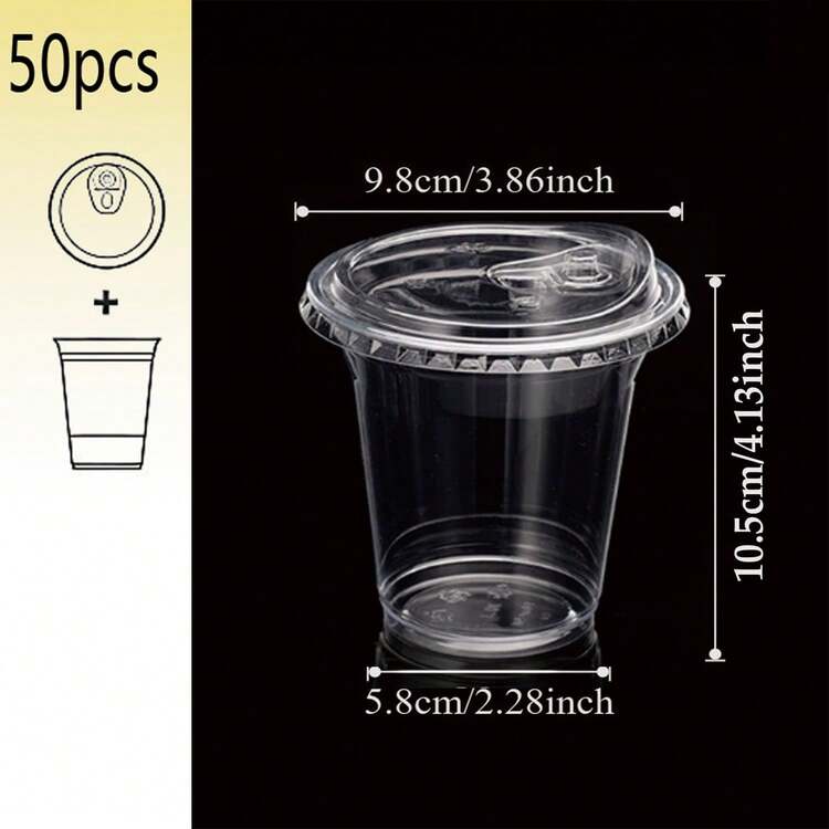 16oz/400ml Set Transparent Cup With Lid, Thickened Reusable Direct Drinking Lid Ice Cup, Smoothie Cup, Suitable For Cold Drinks, Juice And Milkshakes - Halloween/Christmas/Birthday Party Essentials - Clear - View 18