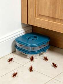 Reusable Insect Trap Box - Effective Cockroach Catcher, No Bait Needed, Suitable For Cockroaches, Spiders, Ants, Essential Home Pest Control For Apartments - C - View 1