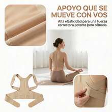 Unisex Seamless Posture Corrector | Invisible And Ultra-Thin Back Support | Adjustable And Breathable Shoulder Stretcher - Apricot - View 4