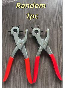Heavy Duty Leather Punch Pliers With Powerful Grip Design, Unisex, Durable Material, Easy To Use, Quick To Learn, Professional Tool For Handmade Leather Goods, Leather Crafting Accessory, Ideal For Crafters, Suitable For Gift Or Personal Use - Red - View 11