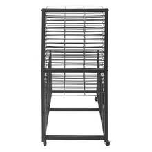 RibasuBB Mobile Art Drying Rack, Iron Canvas Storage Stand, 20 Shelves, 4 Wheels, Black - Default - View 6