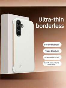 Galaxy S26 Ultra S25 Edge S24 S23 S22 Plus S21 S20 Ultra S20 Plus FE Note10 Note20 Ultra 適用超薄無框砂岩啞光硬殼手機保護套，防摔防震全鏡頭保護蓋 - 黑色 - 查看 8