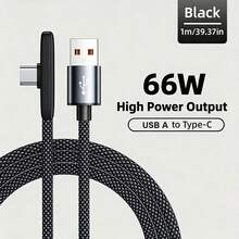 66W USB A 转 Type-C 快速充电数据线，3.3 英尺/4.9 英尺/6.6 英尺尼龙编织 USB-C 充电线，兼容 17/16/15 Pro/Pro Max/Plus、Pro 12.9/11、Air 4/5、Mini 6、Pixel 及所有 USB-C 设备，适合居家和旅行充电 - 彩色 - 查看 9