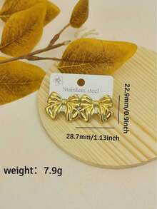 Boucles d'oreilles vintage dorées pour femmes, boucles d'oreilles pendantes longues en forme de goutte d'eau en acier inoxydable, bijoux de plage imperméables pour vacances d'été, bijoux de vacances pour femmes - Doré - Voir 20