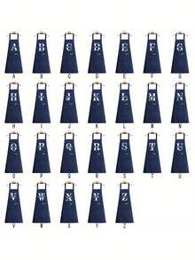 Customizable Name Apron - Durable And Comfortable Unisex Kitchen Workwear, Easy To Care For, Practical Design With Pockets And Adjustable Shoulder Straps, Suitable For Cooking Enthusiasts - Multicolor - View 2