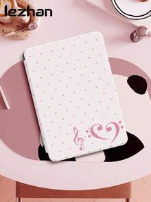 音樂符號粉色波點圖案保護殼，相容 Kindle 2024、Ko-Bo、Kindle NK 11/Kindle Youth Edition/Kindle Paperwhite 5，相容 iPad 10.2 吋 10 代/11(A16)2025(11 吋)、Galaxy Tab A8 10.5 吋 2022，具備自動喚醒/睡眠功能，輕巧便利，完美貼合並保護您的閱讀裝置 - 彩色 - 查看 5