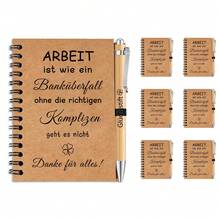 Dankeschön Geschenk Set – 6 Stifte und 6 Notizbücher als kleine Aufmerksamkeit-Incentives Supplies - A - Übersicht 1