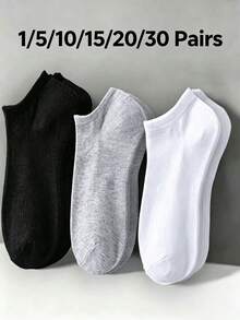 1/5/10/15/20/30 Pairs Multi-Color Socks Women's Ankle Socks Summer Thin Casual Fashion Low-Cut Summer Short Tube Socks Ankle Socks - Multicolor - View 23