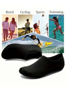 1 Pair Quick-Dry Water Shoes, Rubber Anti-Slip Sole Beach Shoes, Soft Bottom, Suitable For Snorkeling, Sports Beach Shoes, Swimming, Boating, Hiking. Yoga Shoes, Floor Shoes, Surfing Shoes - Breathable And Lightweight, Unisex Barefoot Quick-Dry Water Shoes. Beach Essentials, Beach Accessories, Pool Float - Multicolor - View 2