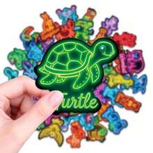 50PCS Cool Glow In The Dark Animal Stickers For DIY Skateboard Motorcycle Phone Case Decoration Ins Style Labels School Supplies - 50 PCS - View 2