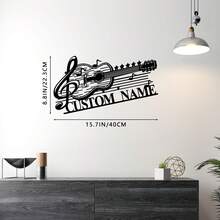 1pc Customizable Guitarist Metal Sign, Music Band Scene Party Hanging Decor, Door Decoration, Iron Wall Hanging Ornament, Wall-Mounted Guitarist Silhouette Line Art Decoration, Used For Door Decoration, Living Room Wall Decoration, Outdoor Yard Decoration, Music Room Door Sign Decoration And Multi-Functional Decor, Professional Sign, Mother's Day And Father's Day Gift - Multicolor - View 19