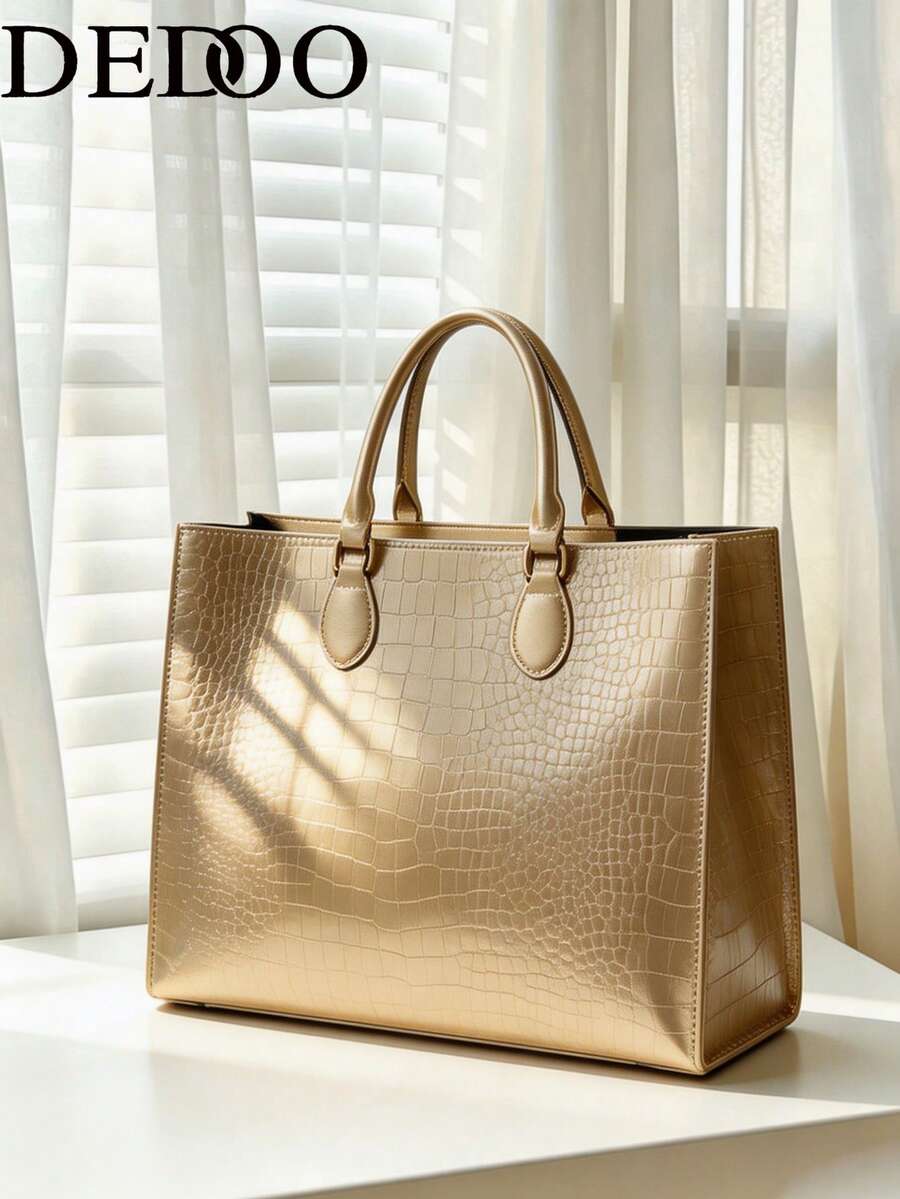 Fashionable Snake Skin Pattern All-Season Travel & Shopping Tote Bag, Extra Large Handbag