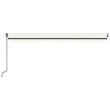 vidaXL Manually Retractable Awning 500x300 Cm, Cream. For Details, Please Scroll Down. This Product Is Suitable For Balconies, Gardens, Pool Shading, And As Home Decor. - Beige - View 3