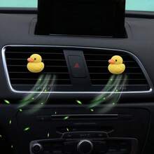 1/2pcs Yellow Duck Car Air Vent Aromatherapy Clip, Cute Design, Decorative Fragrance Diffuser - Little Yellow Duck Air Vent Clip - View 9