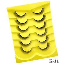 ENCHUW 6 Pares de Cílios Postiços de Tira Completa Volumosos, Fofos, com Aparência Natural e Macios para Uso Diário, Cílios de Tira, Cílios, Cílios Postiços - Preto - Visão 11