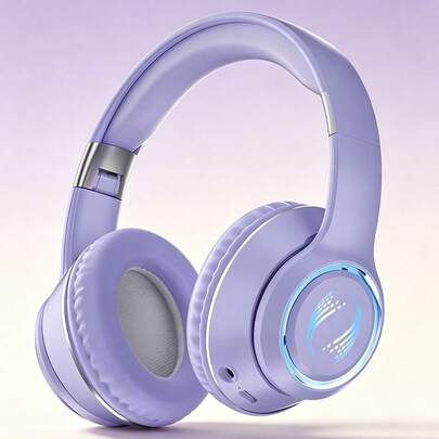Wireless Bluetooth Headphones-Foldable Over-Ear Headphones (With LED Lights). T…