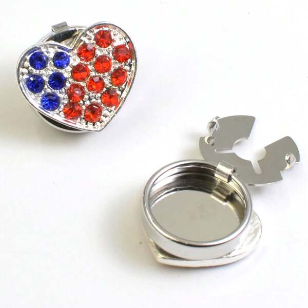 1-Pair Fashion Colored Love Shaped Shirt Cufflinks Button Cover Versatile Exquisite Shirt Collar Button Cover Accessory, Holiday Gift