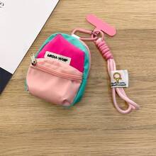 Mini Handheld Coin Purse, Portable Earphone & Key Storage Pouch, Universal Bag Charm - Multicolor - View 2