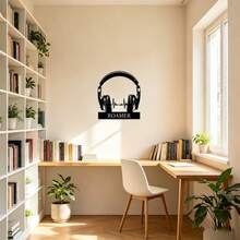 1pc Customizable Guitarist Metal Sign, Music Band Scene Party Hanging Decor, Door Decoration, Iron Wall Hanging Ornament, Wall-Mounted Guitarist Silhouette Line Art Decoration, Used For Door Decoration, Living Room Wall Decoration, Outdoor Yard Decoration, Music Room Door Sign Decoration And Multi-Functional Decor, Professional Sign, Mother's Day And Father's Day Gift - Multicolor - View 4
