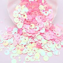 400 buah payet plastik bulat lepas 20g 10mm, dengan lubang 1mm, payet warna-warni untuk pembuatan perhiasan, scrapbooking DIY, dan kerajinan jahit. - MultiWarna - View 38