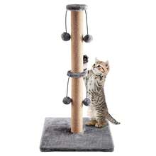 74 CM Cat Tree Scratching Post Bed Activity Centre Toys Sisal Play Scratcher - 4 Toy Ball - View 2