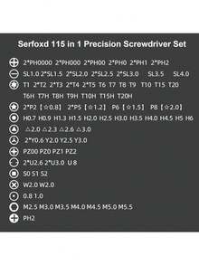 115-In-1 Screwdriver Tool Set, For Repairing Watches, Computers And Phones, Includes Various Electronic Tools And Screwdrivers - Multicolor - View 9