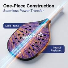 Beach Tennis Racket, Drainage Hole Design, One-Piece Frame, Anti-Slip Wrapped Handle, Suitable For Beach Sports And Leisure Training - Multicolor - View 6