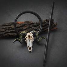 1pc Vintage Dragon Bone Skull Hair Stick, Skeleton Octopus Tentacle Circular Hair Pin, Dark Bone Hair Stick, Gothic Witch Hair Clip, Women's Headpiece Gift - Multicolor - View 8