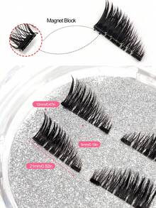 Asiteo 1 Pair Magnetic Half-Strip Eyelashes, Natural Makeup Without Glue, Reusable No Gluing Required, Suitable For Cat Eye Look, Suitable For Daily, Party, Holidays And Eid, Suitable For Slouchy People, Makeup Bloggers, Gifts - Half Eyelashes - View 7