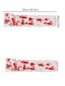 1/2 rollo de tela de vendaje manchada de sangre de Halloween, tela de envoltura sangrienta de terror, gasa manchada de sangre para decoración de Halloween, envoltura de vendaje de momia de Halloween, vendaje de cosplay, tira de sangre de disfraz de terror, adecuado para decoración de Halloween y casa embrujada - Ver 9