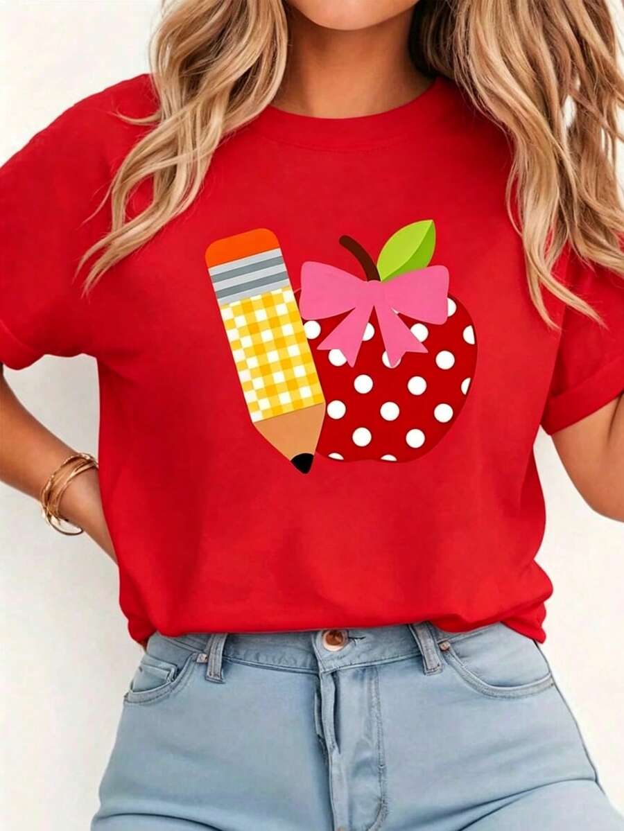 Women T-Shirts - Red - View 1