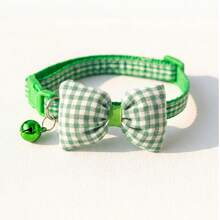 Multi-Color Pet Cat Dog Collar With Adhesive Cotton Cute Bow Plaid Pattern Suitable For Small And Medium Pets Decoration - Multicolor - View 14